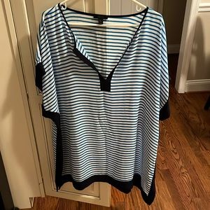 EUC jcrew striped coverup size xl